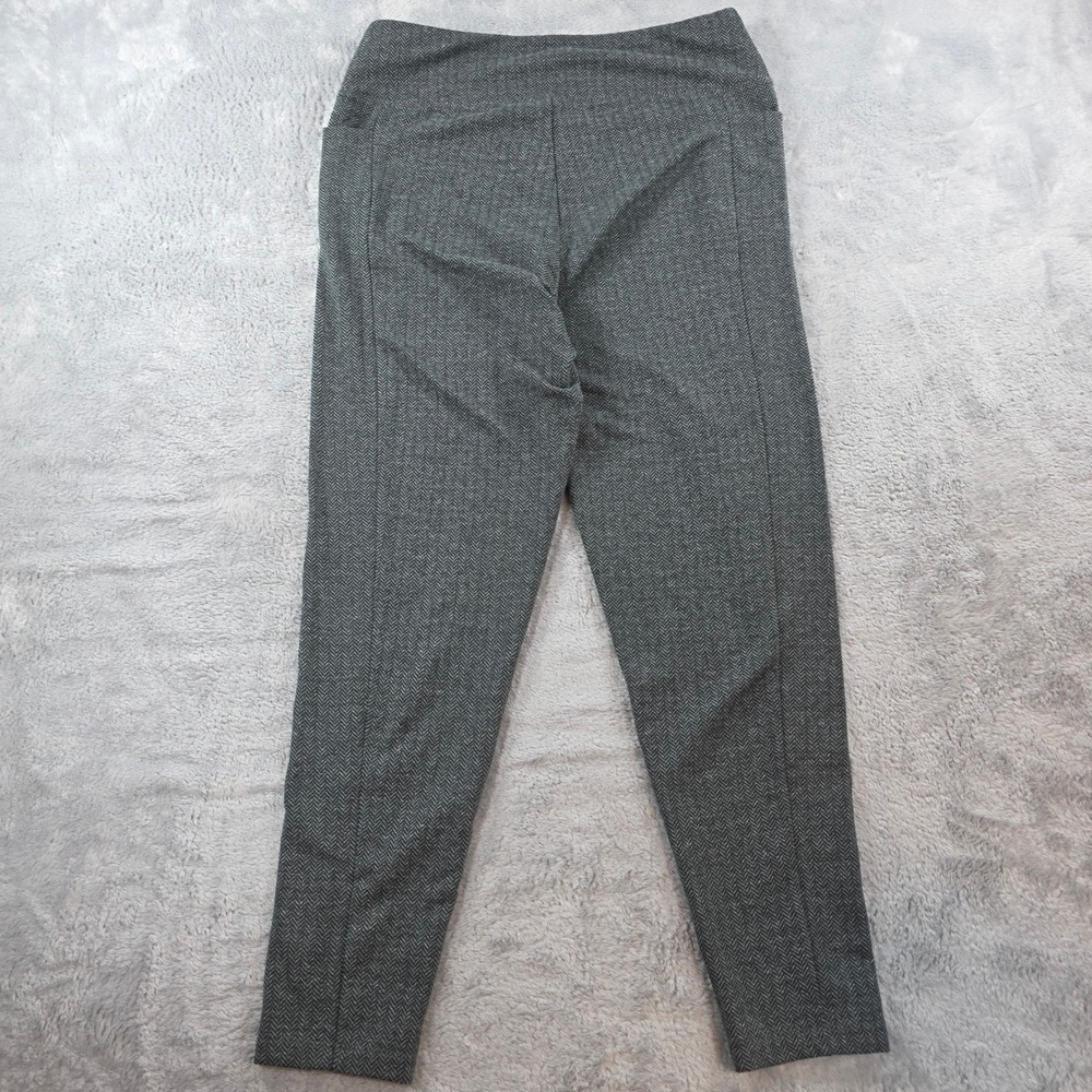 Soft Surroundings Womens Med Grey Herringbone Pull On Tapered Ankle Slit Pants - Picture 10 of 11